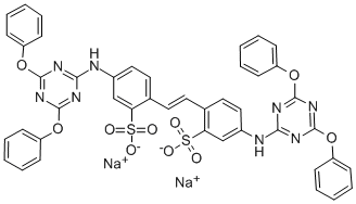 2,2'-(1,2-ETHENDIYL)BIS(5-(4,6-DIPHENOXY)-2--TRIAZINYLAMINO)BENZENESULFONIC ACID, DISODIUM SALT CAS#: 3654-76-0