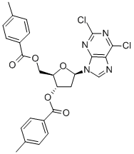 2,6-DICHLORO-9-(2-DEOXY-3,5,DI-O-(4-METHYLBENZOYL-BETA-D-ERYTHROPENTOFURANOSYL)-9H-PURINE) CAS#: 38925-80-3