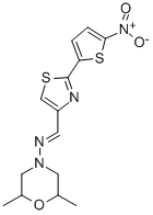 2,6-Dimethyl-N-((2-(5-nitro-2-thienyl)-4-thiazolyl)methylene)-4-morpho linamine CAS#: 31898-45-0