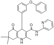 2,7,7-trimethyl-5-oxo-4-(3-phenoxyphenyl)-N-(2-pyridinyl)-1,4,5,6,7,8-hexahydro-3-quinolinecarboxamide CAS#: 362487-33-0