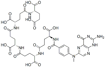 (2S)-2-[[(4S)-4-[[(4S)-4-[[(4S)-4-[[(4S)-4-[[4-[(2-amino-4-oxo-1H-pteridin-6-yl)methylamino]benzoyl]amino]-4-carboxy-butanoyl]amino]-4-carboxy-butanoyl]amino]-4-carboxy-butanoyl]amino]-4-carboxy-butanoyl]amino]pentanedioic acid CAS#: 33611-85-7