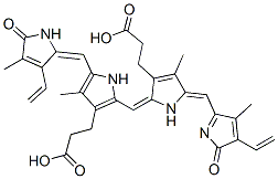 3-[2-[(Z)-[(5Z)-3-(2-carboxyethyl)-5-[(4-ethenyl-3-methyl-5-oxo-pyrrol -2-yl)methylidene]-4-methyl-pyrrol-2-ylidene]methyl]-5-[(Z)-(3-ethenyl -4-methyl-5-oxo-pyrrol-2-ylidene)methyl]-4-methyl-1H-pyrrol-3-yl]propa noic acid CAS#: 493-89-0