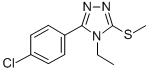 3-(4-Chlorophenyl)-4-ethyl-5-(methylthio)-4H-1,2,4-triazole CAS#: 31409-18-4