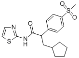 3-CYCLOPENTYL-2-(4-METHANESULFONYL-PHENYL)-N-THIAZOL-2-YL-PROPIONAMIDE CAS#: 300352-96-9