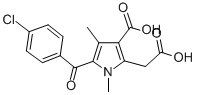 3-carboxy-5-(4-chlorobenzoyl)-1,4-dimethyl-1H-pyrrole-2-acetic acid CAS#: 33369-28-7