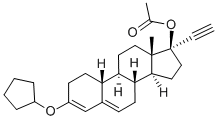 3-(cyclopentyloxy)-19-nor-17alpha-pregna-3,5-dien-20-yn-17-yl acetate CAS#: 3000-39-3