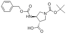 (3R,4S)-1-Boc-4-Cbz-amino-3-pyrrolidinecarboxylic acid CAS#: 267230-43-3