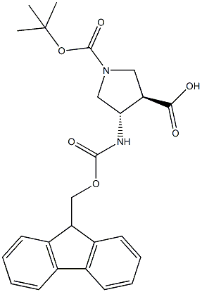 (3R,4S)-1-Boc-4-Fmoc-amino-3-pyrrolidinecarboxylic acid CAS#: 267230-44-4