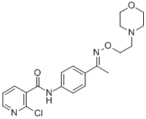 4'-(2-Chloronicotinoylamino)acetophenone O-(2-morpholinoethyl)oxime CAS#: 38063-91-1