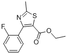 4- (2-FLUOROPHENYL) -2-METHYL-5-THIAZOLECARBOXYLIC حمض الإيثيل ESTER CAS #: 265326-50-9