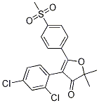 4-(2,4-dichlorophenyl)-2,2-dimethyl-5-(4-(methylsulfonyl)phenyl)furan-3(2H)-one CAS#: 301691-65-6