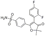 4-(3-(2,4-difluorophenyl)-5,5-dimethyl-4-oxo-4,5-dihydrofuran-2-yl)benzenesulfonamide CAS#: 301692-78-4