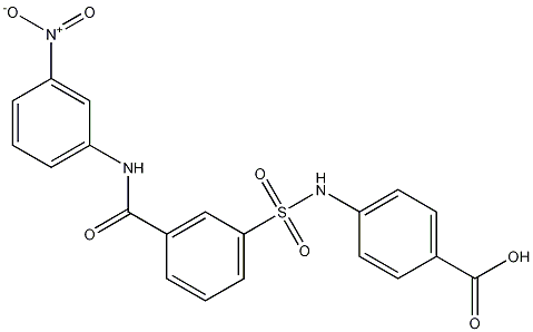 4-(3-(3-nitrophenylcarbamoyl) phenylsulfonamido) benzoic acid CAS#: 300384-59-2