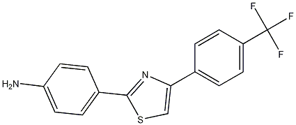 4-(4-(4-(trifluoromethyl)phenyl)thiazol-2-yl)benzenamine CAS#: 35666-81-0