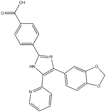 4-(4-(benzo[d][1,3]dioxol-5-yl)-5-(pyridin-2-yl)-1H-imidazol-2-yl)benzoic acid CAS#: 301836-35-1