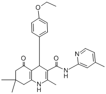 4-(4-ethoxyphenyl)-2,7,7-trimethyl-N-(4-methyl-2-pyridinyl)-5-oxo-1,4,5,6,7,8-hexahydro-3-quinolinecarboxamide CAS#: 361195-91-7