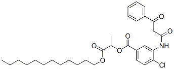 4-Chloro-3-(3-oxo-3-phenyl-propionylamino)-benzoic acid, 1-dodecyloxycarbonyl-ethyl ester CAS#: 33981-14-5