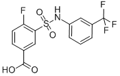 4-FLUORO-3-(3-TRIFLUOROMETHYL-PHENYLSULFAMOYL)-BENZOIC ACID CAS#: 361157-20-2