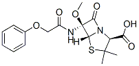 4-Thia-1-azabicyclo3.2.0heptane-2-carboxylic acid, 6-methoxy-3,3-dimethyl-7-oxo-6-(phenoxyacetyl)amino-, (2S,5R,6S)- CAS#: 35353-34-5