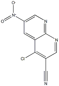 4-chloro-6-nitro-1,8-naphthyridine-3-carbonitrile CAS#: 305370-84-7