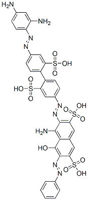 7-Naphthalenedisulfonic acid, 4-amino-3-[[4'-[(2,4-diaminophenyl)azo]-2,2'-disulfo[1,1'-biphenyl]2 。 4-Amino-3-[[4'-[(2,4-diaminophenyl)azo]-2,2'-disulfo(1,1'-biphenyl)-4-yl]azo]-5-hydroxy-6-(phenylazo)-2,7-naphthalenedisulfonic acid 。 2,7-naphthalenedisulfonic acid, 4-amino-3-[[4'-[(2,4-diaminophenyl)azo]-2,2'-di 。 CAS#: 41601-42-7