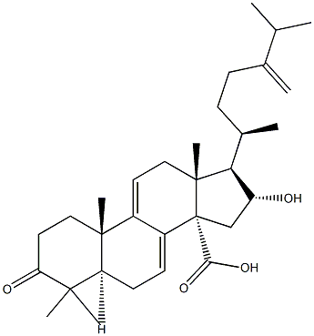 16α-Hydroxy-24-methylene-3-oxo-5α-lanosta-7,9(11)-diene-21-oic acid CAS#: 465-18-9