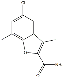 5-Chloro-3,7-diMethylbenzofuran-2-carboxaMide CAS#: 35351-30-5