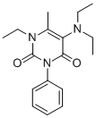 5-(Diethylamino)-1-ethyl-6-methyl-3-phenyluracil CAS#: 33872-85-4