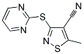 5-METHYL-3-(2-PYRIMIDINYLSULFANYL)-4-ISOTHIAZOLECARBONITRILE CAS#: 338413-23-3