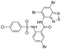 5-bromo-2-(((4-chlorophenyl)sulfonyl)amino)-N-(5,7-dibromo-2,1,3-benzothiadiazol-4-yl)benzamide CAS#: 150355-01-4