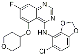 7-Fluoro-N-(5-chloro-1,3-benzodioxol-4-yl)-5-(tetrahydro-2H-pyran-4-yloxy)quinazolin-4-amine CAS#: 379230-38-3