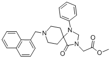 8-（1-NAPHTHALENYLMETHYL）-4-OXO-1-PHENYL-1,3,8-トリアザスピロ[4.5]デカン-3-酢酸、メチルエステルCAS＃：250685-44-XNX