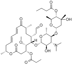 9-Deoxy-9-oxoleucomycin V 4''-butanoate 3-propanoate CAS#: 36083-82-6
