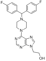 9H-Purine-9-ethanol, 6-(4-(di-p-fluorobenzhydryl)-1-piperazinyl)-, dih ydrochloride CAS#: 37425-38-0