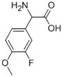 AMINO-(3-FLUORO-4-METHOXY-PHENYL)-ACETIC ACID CAS#: 299166-66-8