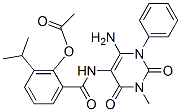 Benzamide, 2-(acetyloxy)-N-(6-amino-1,2,3,4-tetrahydro-3-methyl-2,4-dioxo-1-phenyl-5-pyrimidinyl)-3-(1-methylethyl)- CAS#: 301206-06-4