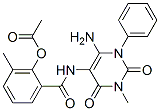 Benzamide, 2-(acetyloxy)-N-(6-amino-1,2,3,4-tetrahydro-3-methyl-2,4-dioxo-1-phenyl-5-pyrimidinyl)-3-methyl- CAS#: 301206-05-3