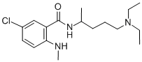 Benzamide, 5-chloro-N-(4-(diethylamino)-1-methylbutyl)-2-(methylamino) - CAS#: 32615-77-3