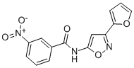 Benzamide, N-(3-(2-furanyl)-5-isoxazolyl)-3-nitro- CAS#: 37853-41-1