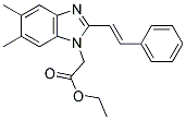 ETHYL 2-(5,6-DIMETHYL-2-STYRYL-1H-1,3-BENZIMIDAZOL-1-YL)ACETATE CAS#: 321433-09-4