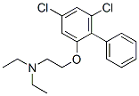 Ethanamine, 2-((4,6-dichloro(1,1-biphenyl)-2-yl)oxy)-N,N-diethyl- CAS#: 3562-26-3