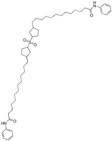 N-phenyl-13-[3-[3-[12-(phenylcarbamoyl)dodecyl]cyclopentyl]sulfonylcyclopentyl]tridecanamide CAS#: 473-32-5