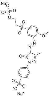 disodium p-[4,5-dihydro-4-[[2-methoxy-5-[[2-(sulphonatooxy)ethyl]sulphonyl]phenyl]azo]-3-methyl-5-oxo-1H-pyrazol-1-yl]benzenesulphonate CAS#: 31237-03-3