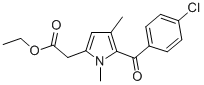 ethyl 5-(4-chlorobenzoyl)-1,4-dimethyl-1H-pyrrole-2-acetate CAS#: 33369-30-1