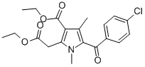 ethyl 5-(4-chlorobenzoyl)-3-(ethoxycarbonyl)-1,4-dimethyl-1H-pyrrole-2-acetate CAS#: 33369-27-6