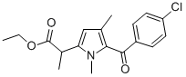 ethyl 5-(4-chlorobenzoyl)-alpha,1,4-trimethyl-1H-pyrrole-2-acetate CAS#: 33369-43-6