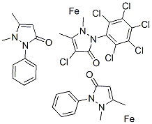 hexachlorotris(1,2-dihydro-1,5-dimethyl-2-phenyl-3H-pyrazol-3-one)diiron CAS#: 301-06-4