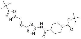 tert-butyl 4-((5-((5-tert-butyloxazol-2-yl) Methylthio)thiazol-2-yl)carbaMoyl)piperidine-1-carboxylate CAS#: 345629-23-4