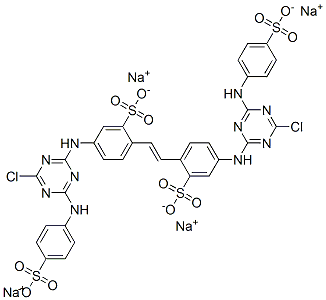 tetrasodium 4,4'-bis[[4-chloro-6-[(4-sulphonatophenyl)amino]-1,3,5-triazin-2-yl]amino]stilbene-2,2'-disulphonate CAS#: 37138-26-4