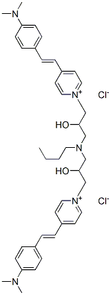 1,1'-[(butylimino)bis(2-hydroxypropane-1,3-diyl)]bis[4-[2-[4-(dimethylamino)phenyl]vinyl]pyridinium] dichloride CAS#: 85030-33-7